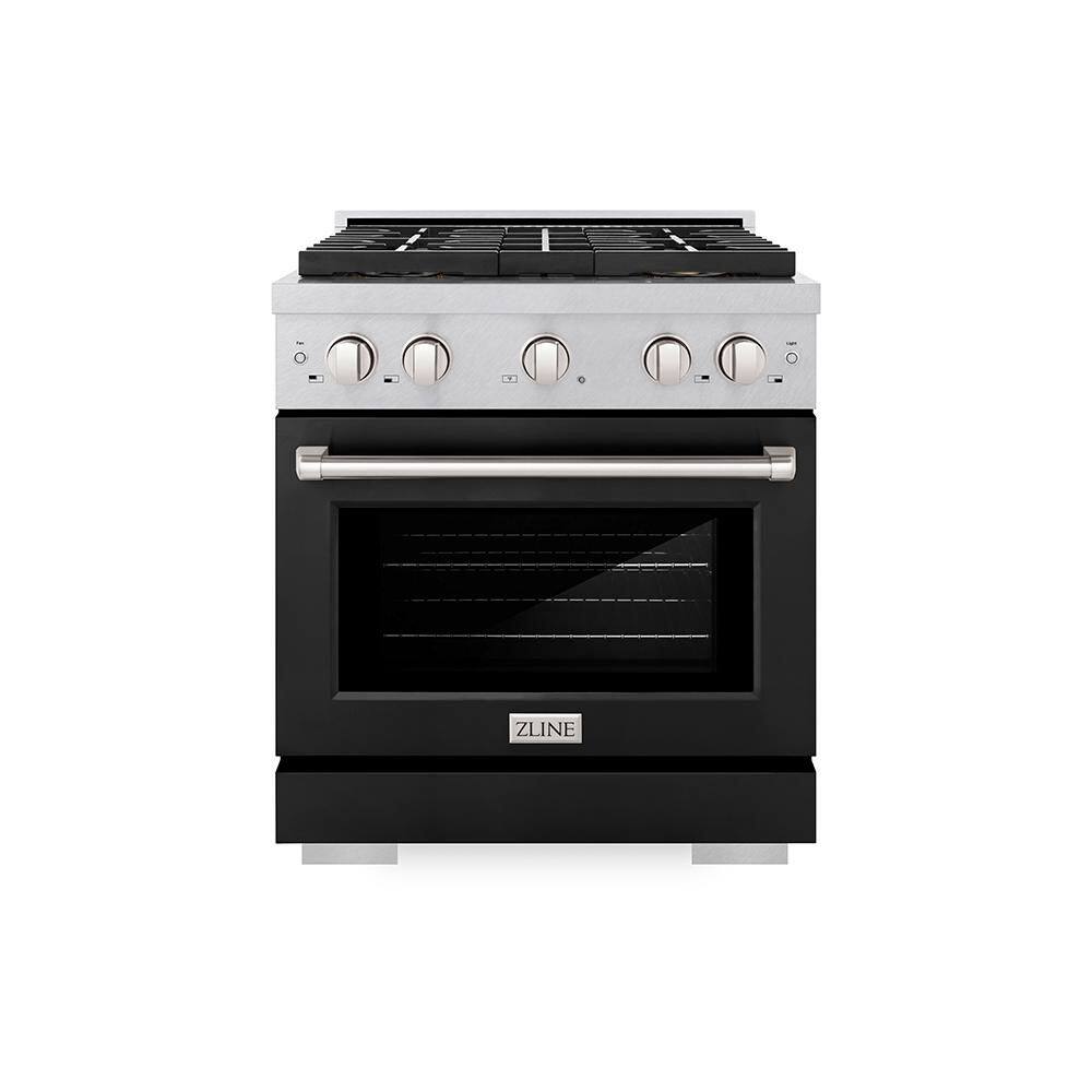 30 in. 4.2 cu. ft. Paramount Gas Range with 4-Burner Cooktop and Convection Gas Oven in Satin Stainless with Black Matte price history on PriceWatchPro