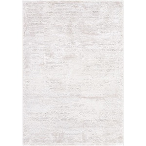 Wolly Ivory/Gray Modern 7 ft. x 9 ft. Indoor Area Rug