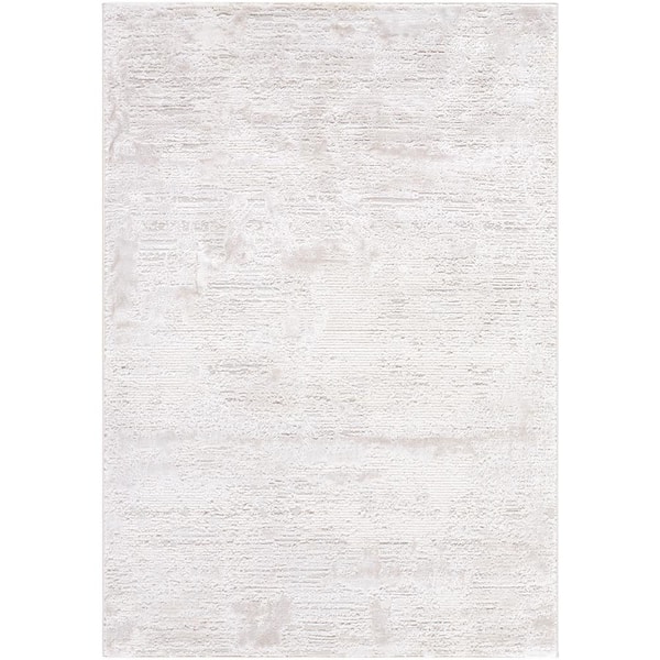 Livabliss Wolly Ivory/Gray Modern 8 ft. x 10 ft. Indoor Area Rug