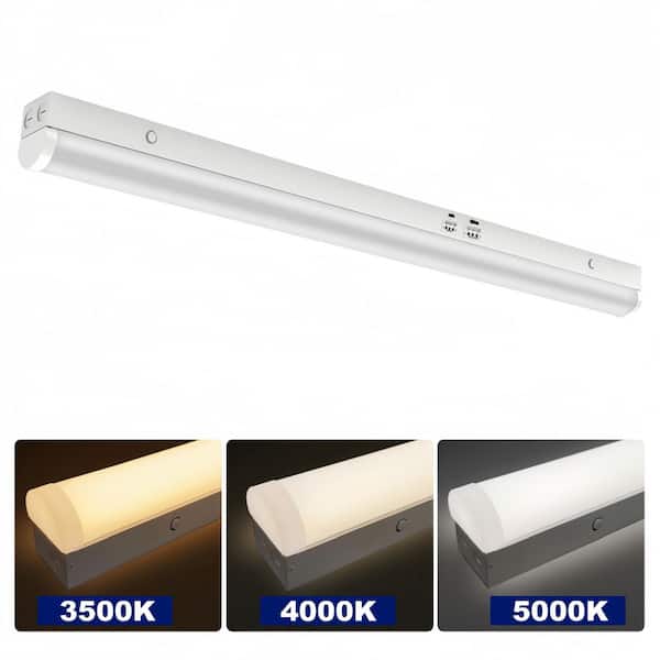 KOAOEIRS 3.38ft. White Linear Integrated LED Strip Shop Light,200-Watt Equivalent,CCT/Wattage/Lumen Selectable,0-10V Dimming