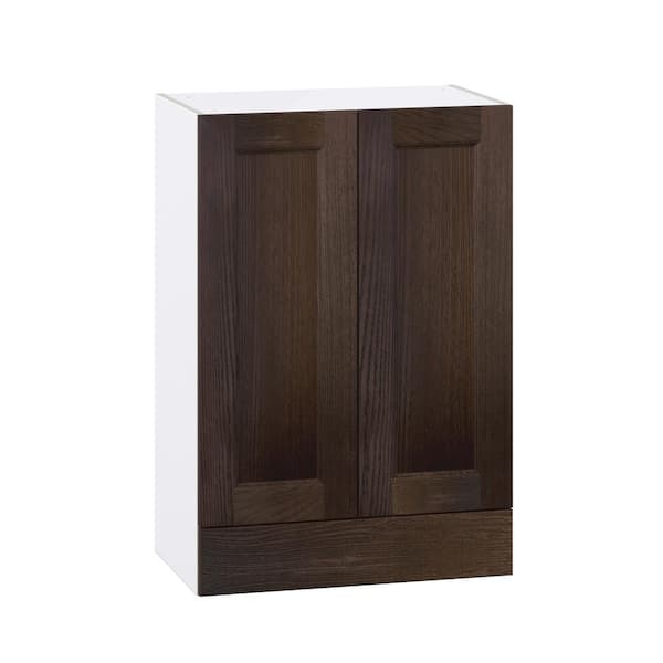 Georgetown 24 in. W x 14 in. D x 35 in. H Assembled Wall Kitchen Cabinet in Chestnut with Drawer