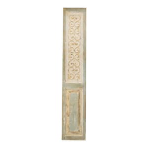 Anky 14 in. W x 78.5 in. H Large Wooden Rectangle Hanging Panel, Decorative Wall Sculpture, Carved Wall Art