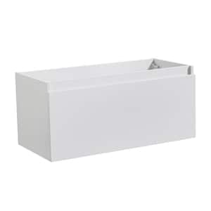 Mezzo 40 in. Bathroom Vanity Cabinet Only in White