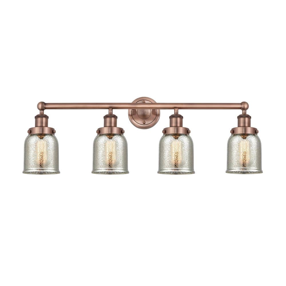 Bell 33.5 in. 4-Light Antique Copper Vanity Light with Glass Shade price history on PriceWatchPro