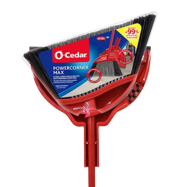 O-Cedar PowerCorner MAX Extra Large Angle Broom and Dust Pan