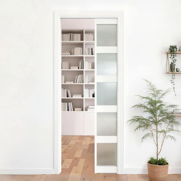 VEVOR Sliding Pocket Door Track Kit, 56.73in Soft Close, Smooth