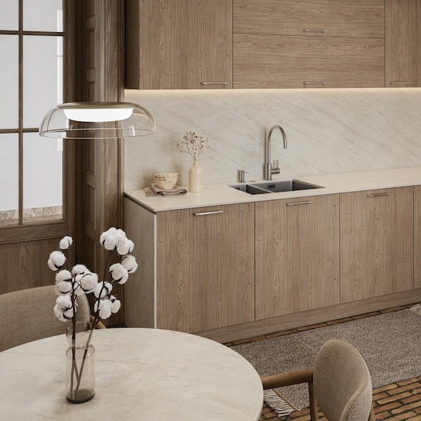 8 ft. L x 25 in. D Engineered Composite Countertop in Midday Mahal with Luster Finish