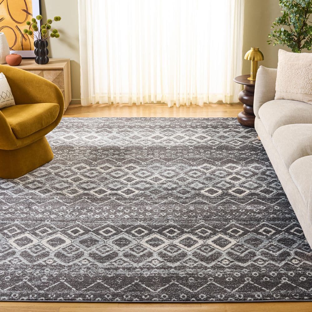 Amsterdam 10 ft. x 14 ft. Dark Gray/Light Gray Multi-Diamond Chevron Area Rug price history on PriceWatchPro