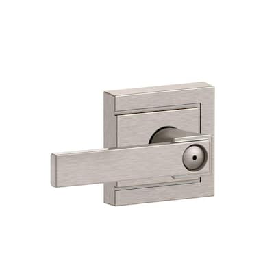 Custom Latitude Satin Nickel Combined Interior Door Handle with Collins Trim