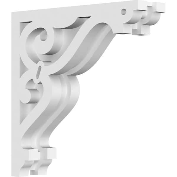 Ekena Millwork 1-7/8 in. x 8 in. x 8 in. PVC Finley Corbel
