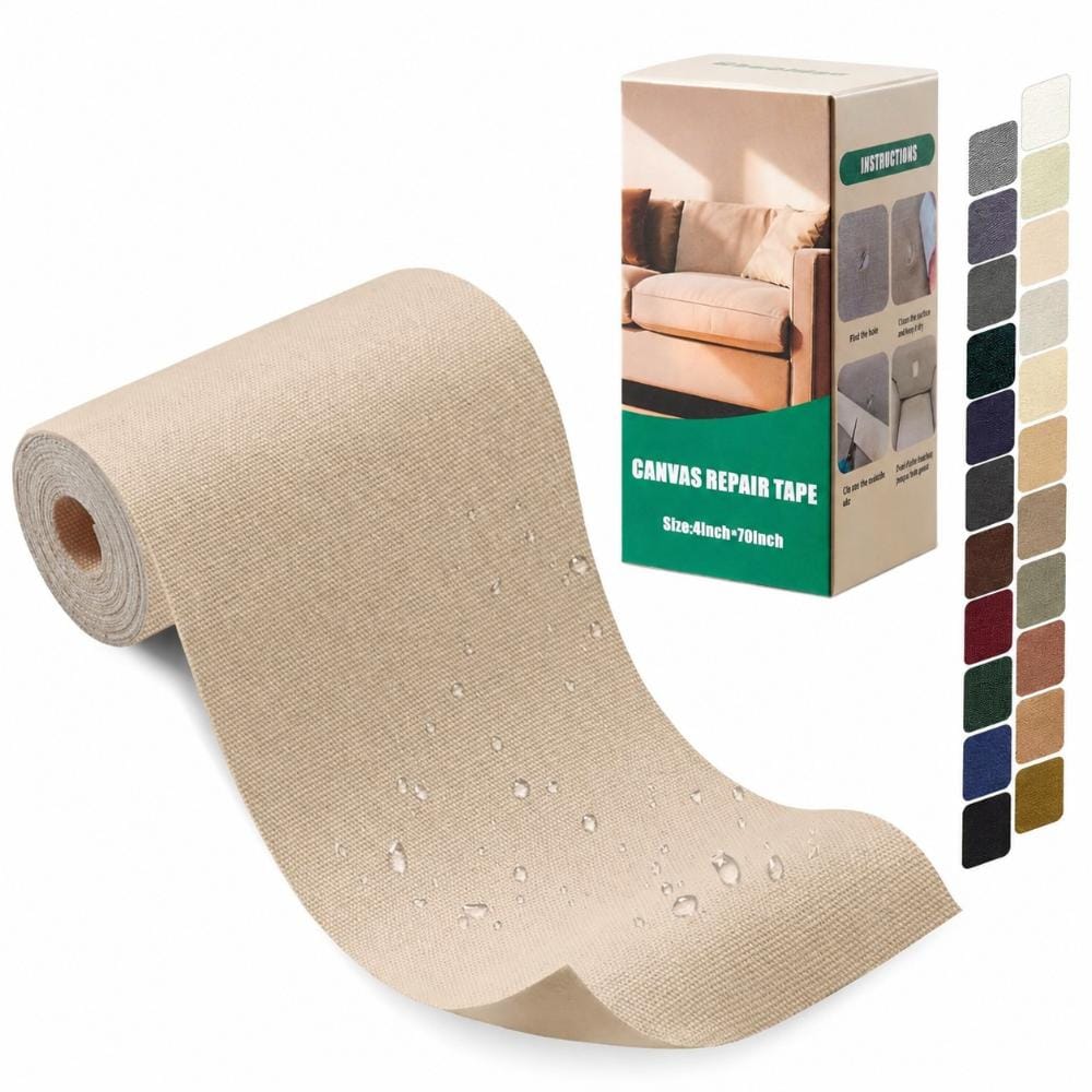 Waterproof Self-Adhesive Canvas Repair Tape 4x70 In Fabric Patch for Boat Covers Tents Patio Umbrellas Car Seats price history on PriceWatchPro