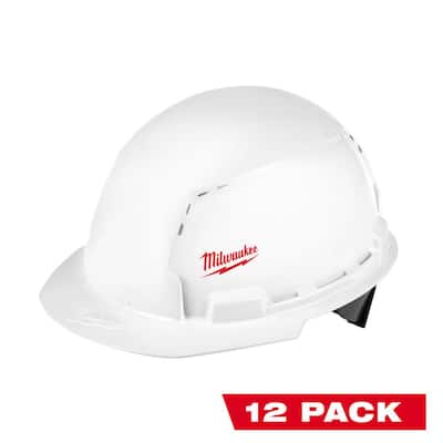 BOLT White Type 1 Class C Front Brim Vented Hard Hat with Small Logo (12-Pack)