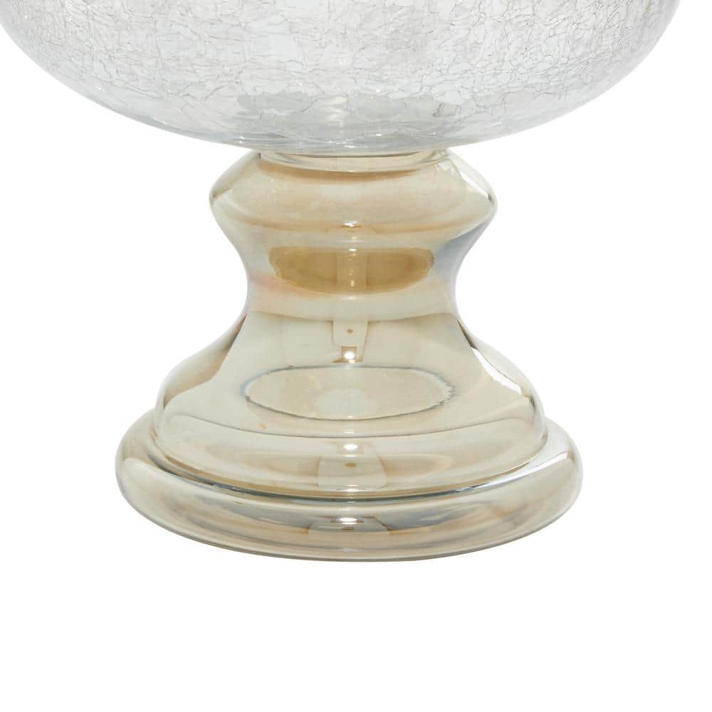 Gold Glass Traditional Hurricane Candle Lantern