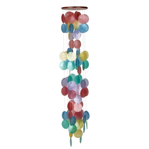 WOODSTOCK CHIMES Asli Arts Collection, Capiz Waterfall, 40 in. Havana Wind Chime