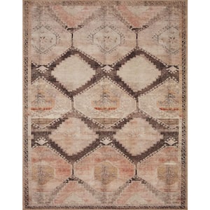Wynter Graphite/Blush 2 ft. x 5 ft. Moroccan Printed Area Rug