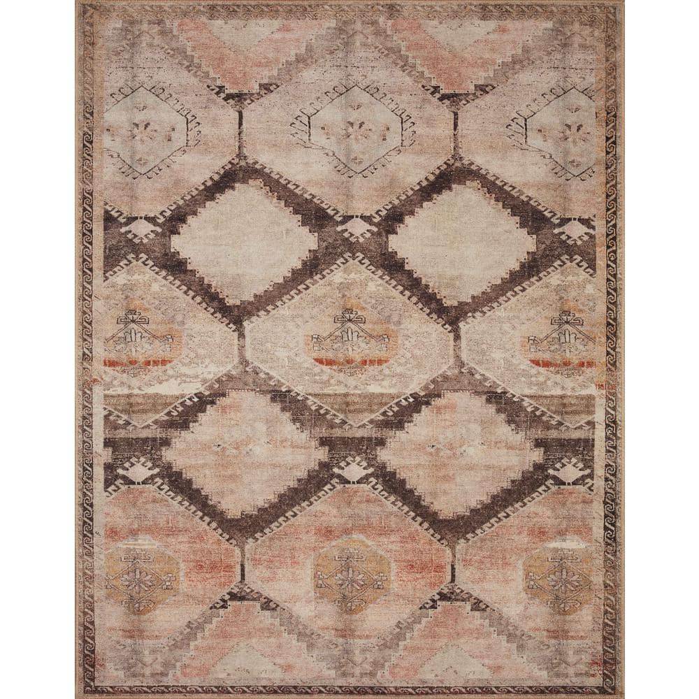 Gray Rectangular Easy Care Synthetic Area Rug, 7'-6" x 9'-6"