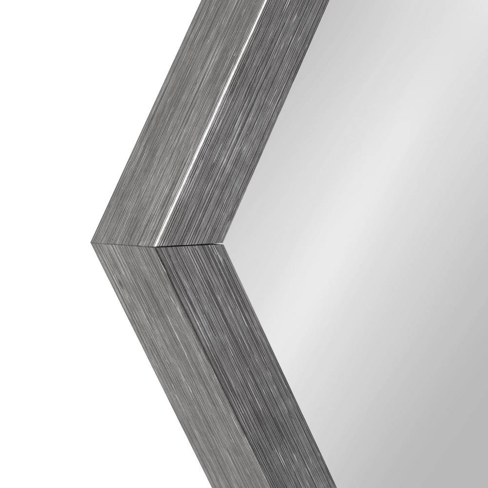 Laverty Hexagonal 30.5" Silver Framed Modern Wall Mirror