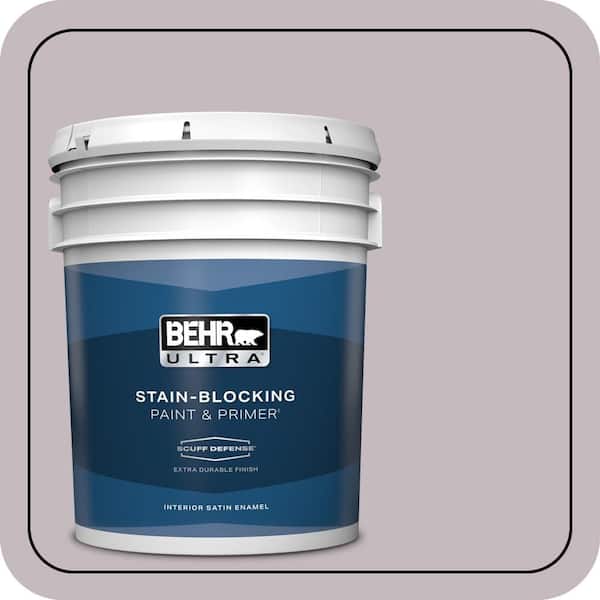 BEHR ULTRA 5 gal. #N110-2 Mulberry Stain Extra Durable Satin Enamel Interior Paint & Primer