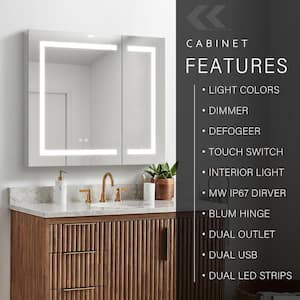 Boost-M2 20 W x 32 H Bathroom Narrow Light Medicine Cabinets with Vanity  Mirror Recessed or, 1 unit - Fred Meyer