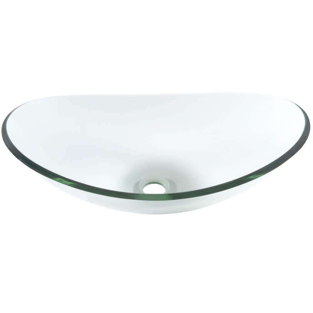 Chiaro Clear Oval Glass Above-Counter Bathroom Sink