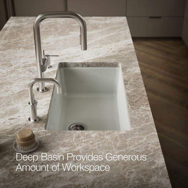 Iron/Tones 33 in. Drop-in Single Bowl Sea Salt Cast Iron Kitchen Sink