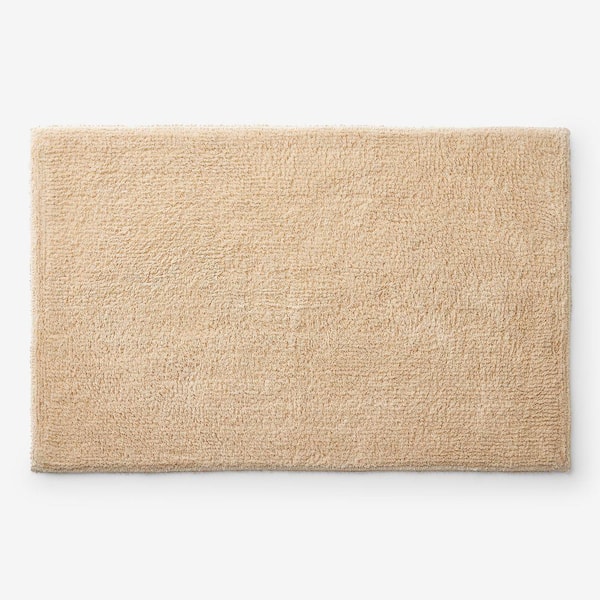 Company Cotton Plush Spa Solid 17 in. x 24 in. Antique Beige Bath Rug