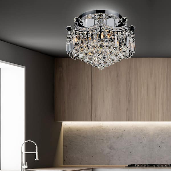 Amanda 6 Light Flush Mount With Chrome Finish