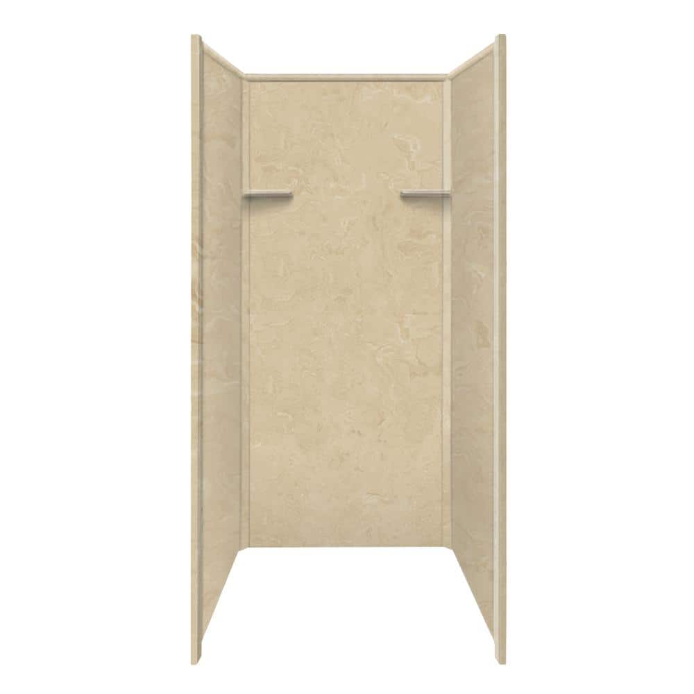 Studio 36 in. W x 72 in. H x 36 in. D 3-Piece Glue Up Alcove Shower Wall Surrounds in Almond Sky price history on PriceWatchPro