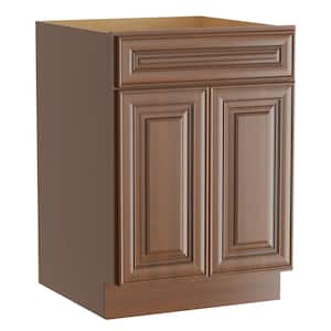 24 in. W. X 24 in D X 34.5 in. H in Cameo Scotch Plywood Ready to Assemble Base Kitchen Cabinet with 1-Drawer 2-Doors