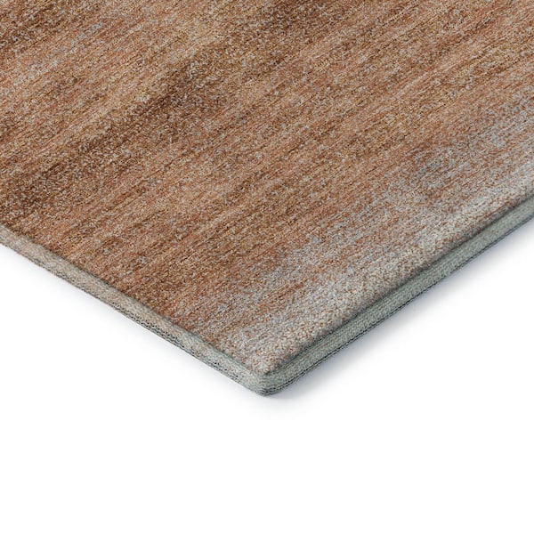 Mayfield Premium Machine Washable Abstract AMF1033 Copper 9 ft. x 12 ft. Area Rug