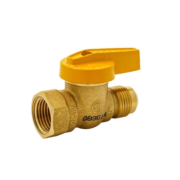 ProLine Series 1/2 in. Brass FL x FPT 1-Piece Gas Valve