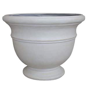Jean Pierre Large 19 in. x 14.5 in. Ivory Resin Composite Planter