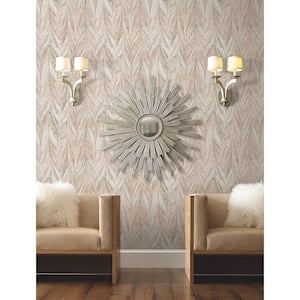 Sienna Metallic Ebru Marble Vinyl Paper Unpasted Wallpaper (21 in. x 33 ft.)