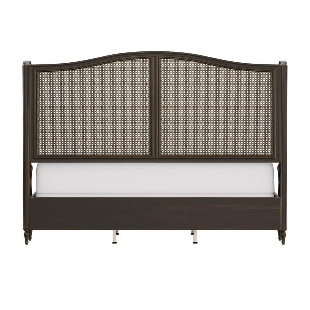 Sausalito King Bed with Wingback Headboard in Oiled Bronze
