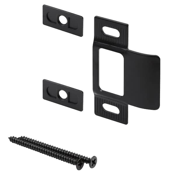 2-3/4 in. x 2-1/8 in. Adjustable Strike, 3-Piece, Matte Black (1-Set)