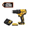 DEWALT 20-Volt MAX Lithium-Ion Cordless 1/2 in. Compact Drill/Driver Kit with 2.0 Ah Battery and Charger DCD777D1