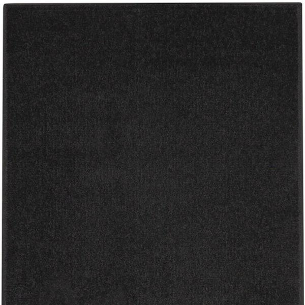2 X 10 ft. Black Indoor/Outdoor Area Rug