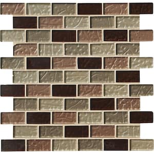 Ayres Blend 11.75 in. x 13.13 in. Glossy Glass Patterned Look Wall Tile (9.8 sq. ft./Case)