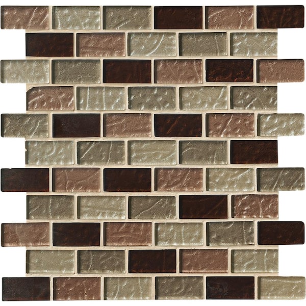 MSI Ayres Blend 12 in. x 13 in. Glossy Glass Mesh-Mounted Mosaic Wall Tile (9.8 sq. ft./Case)