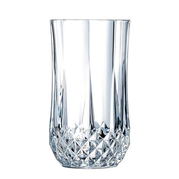 Set of 8 Cut Lead Crystal Drinking Glasses- 8 oz. Diamond Pattern NICE  VINTAGE