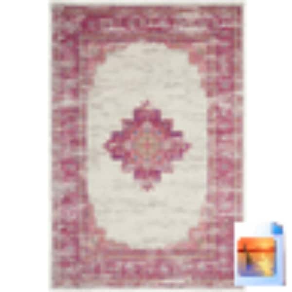 12 ft. x 15  ft. Blue Moroccan Power Loom Distressed Area Rug