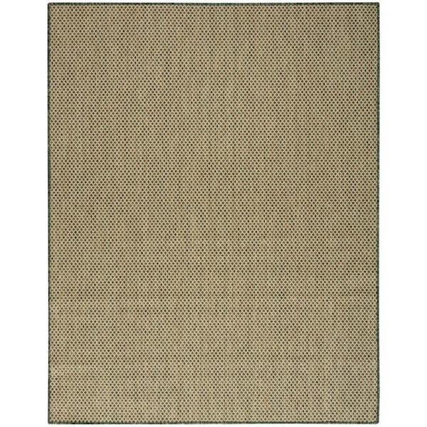 Courtyard Green 9 ft. x 12 ft. All-Over Design Contemporary Area Rug
