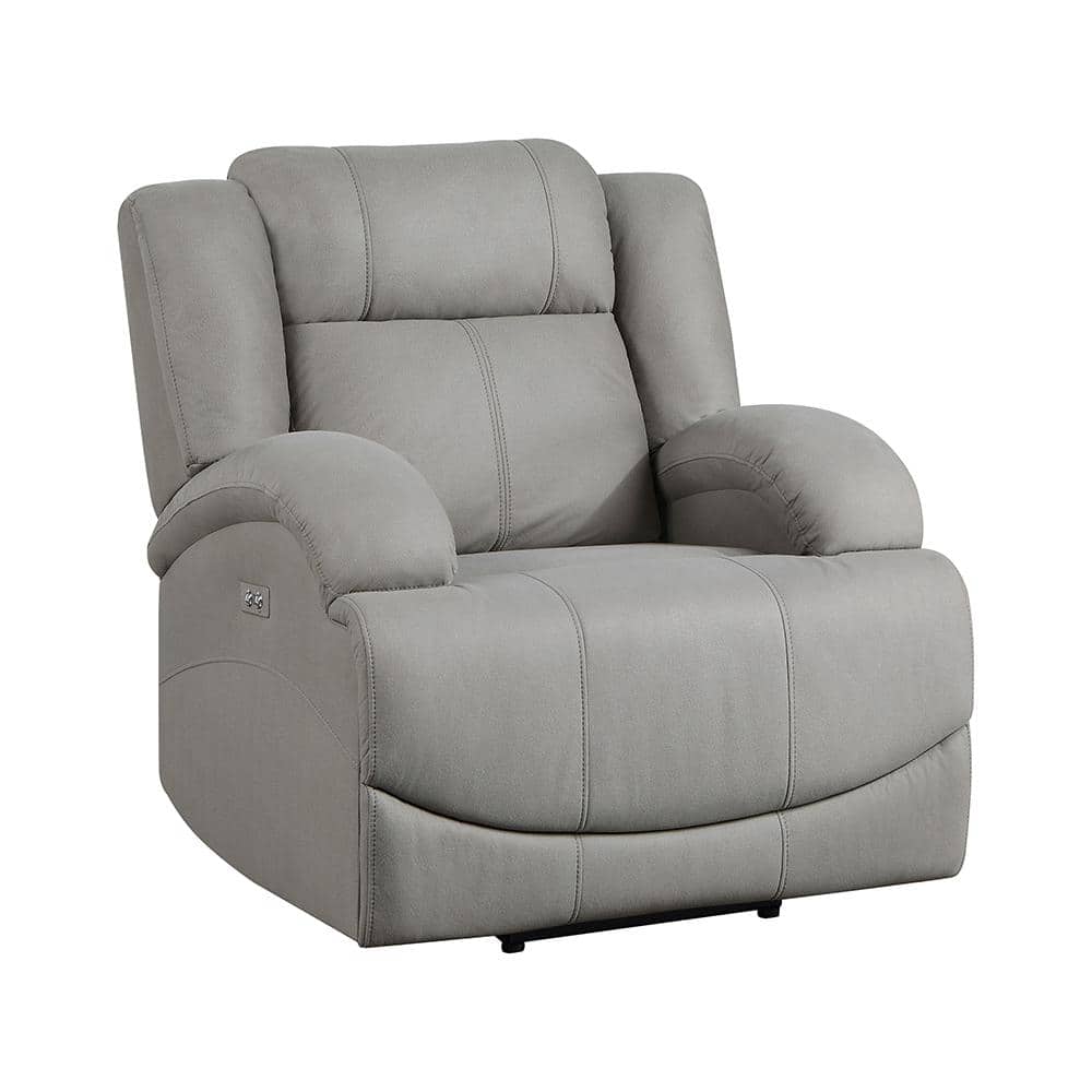 Darcel Gray Microfiber Power Recliner