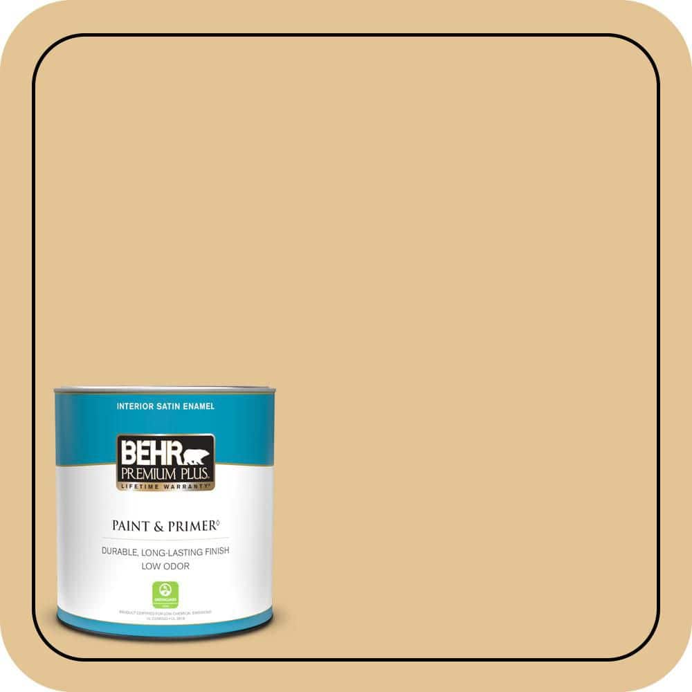 1 qt. #310E-3 Ripe Wheat Satin Enamel Low Odor Interior Paint & Primer price history on PriceWatchPro
