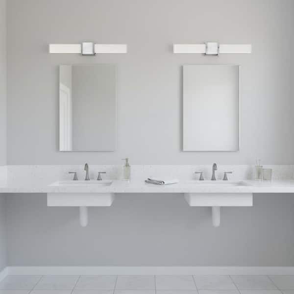HINKLEY Hinkley Pietra 53-Watt Integrated LED 30.75 in. Bath Vanity Light in Chrome