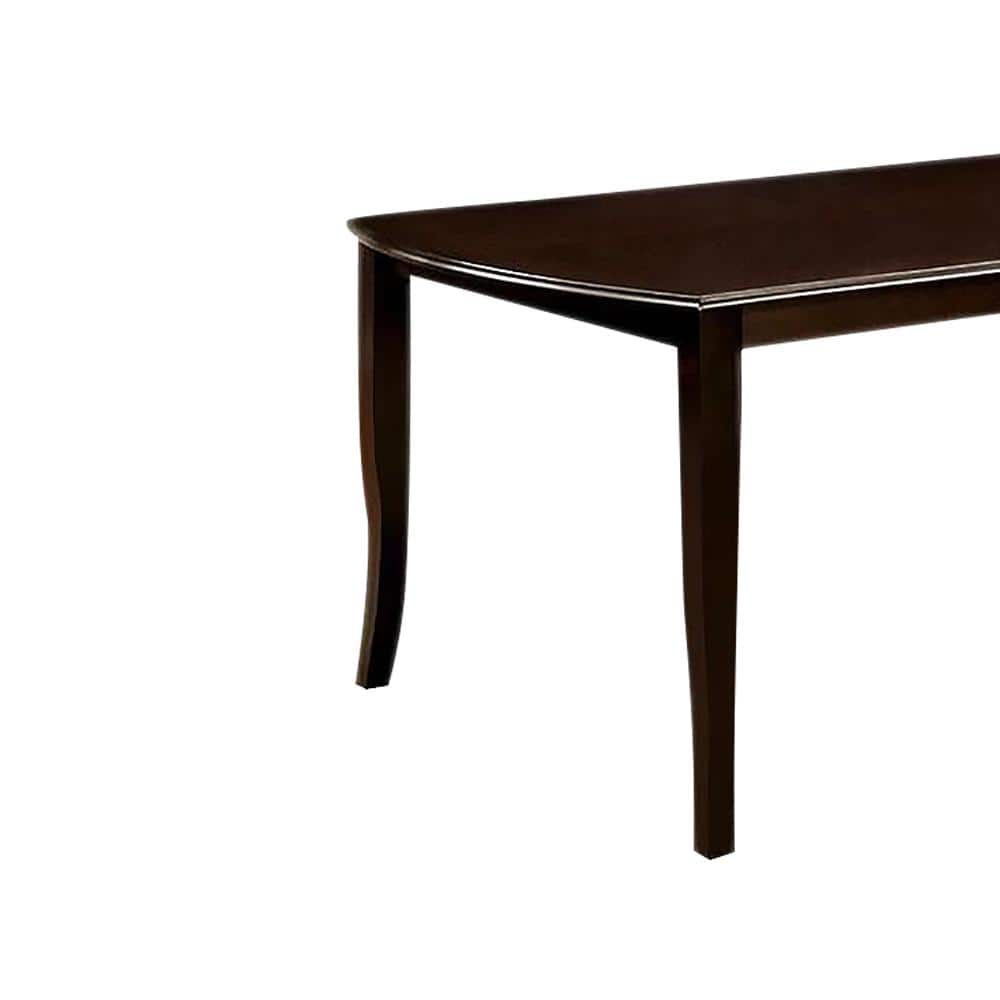 Transitional Dark Cherry Extendable Wood Dining Table, Seats Six