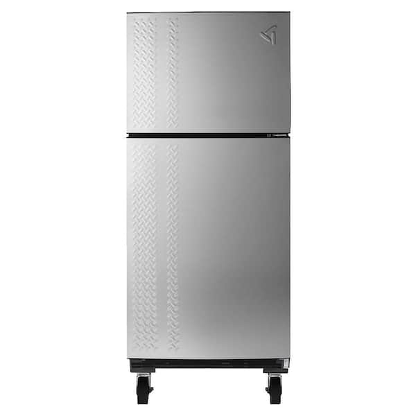 Gladiator 30 in. W 19 cu. ft. Chillerator Top Freezer Garage Refrigerator in Silver Tread