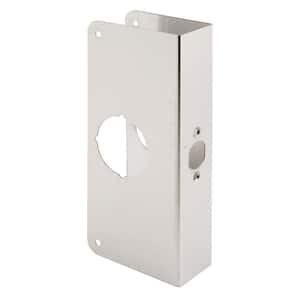 1-3/4 in. x 9 in. Thick Stainless Steel Lock and Door Reinforcer, 2-1/8 in. Single Bore, 2-3/4 in. Backset