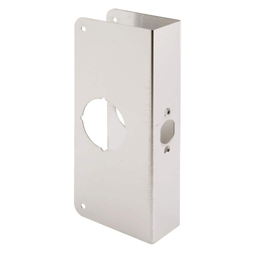 1-3/4 in. x 9 in. Thick Solid Brass Lock and Door Reinforcer  2-1/8 in. Single Bore  2-3/4 in. Backset
