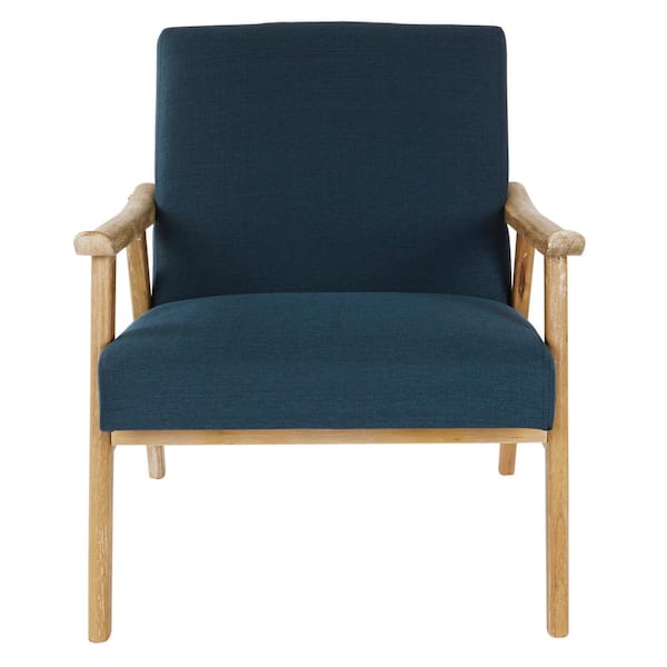 Office Star Products Weldon Klein Azure fabric Chair with Brushed Frame